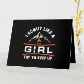 女の子のようにスカウトす保る カード (黄色い花)