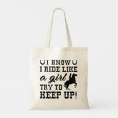 女の子のように乗って起きようとするの保は知る トートバッグ (裏面)