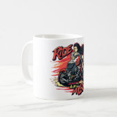 女の子のように乗る コーヒーマグカップ (正面左)