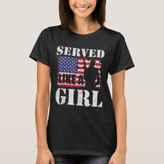 女の子のように出される女性の退役軍人の日 Tシャツ