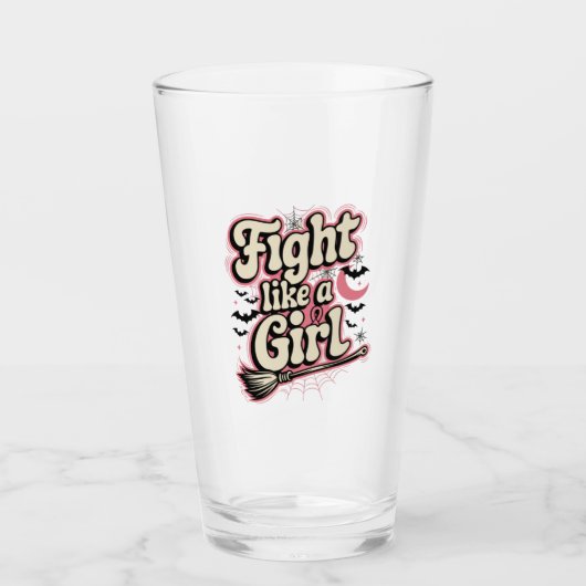 女の子のように戦う- Sip with Strength タンブラーグラス (正面)