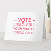 女の子のように投票あなたの権利はそれに依存する カード (裏面)