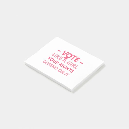 女の子のように投票あなたの権利はそれに依存する ポストイット (アングル)