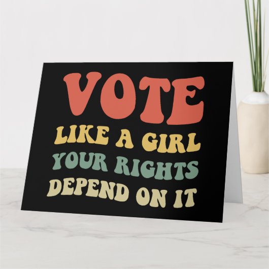 女の子のように投票あなたの権利はそれに依存するIv カード (正面)