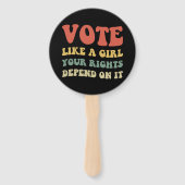 女の子のように投票あなたの権利はそれに依存するIv ハンドファン (正面)