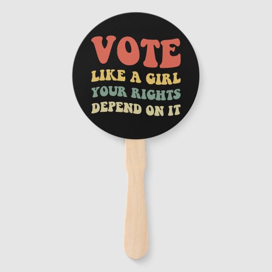 女の子のように投票あなたの権利はそれに依存するIv ハンドファン (正面)