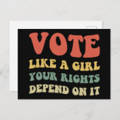 女の子のように投票あなたの権利はそれに依存するIv ポストカード (正面/裏面)