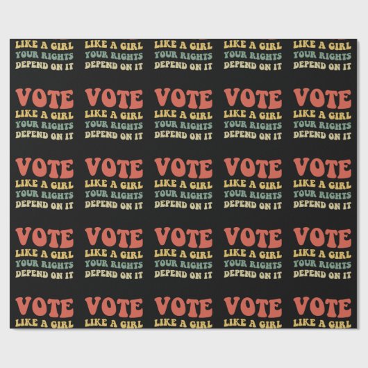 女の子のように投票あなたの権利はそれに依存するIv ラッピングペーパー (フラット)