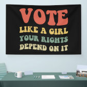 女の子のように投票あなたの権利はそれに依存するIv 横断幕 (トレードショー)