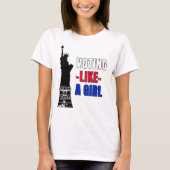 女の子のように投票する Tシャツ (正面)