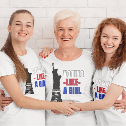 女の子のように投票する Tシャツ