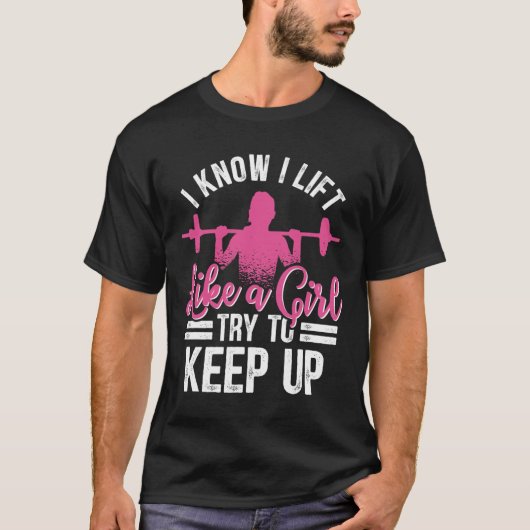 女の子のように持ち上げてボディービルドを保する Tシャツ (正面)