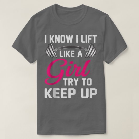 女の子のように持ち上げるのは知っおもしろいている Tシャツ (デザイン正面)