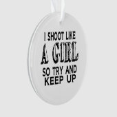 女の子のように撃ち上げ保る オーナメント (正面)