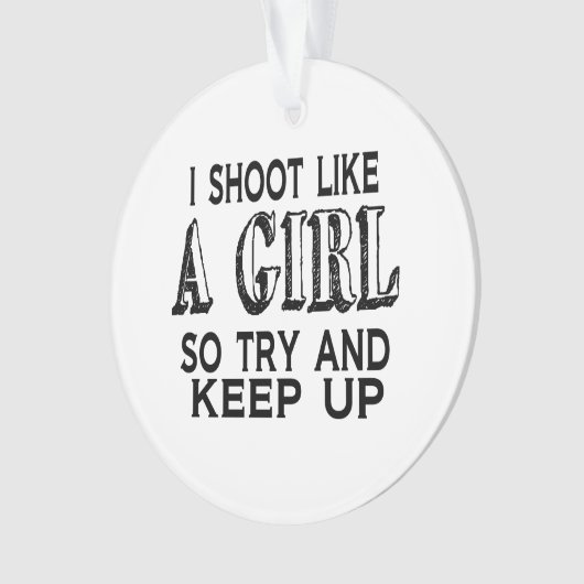 女の子のように撃ち上げ保る オーナメント (正面)