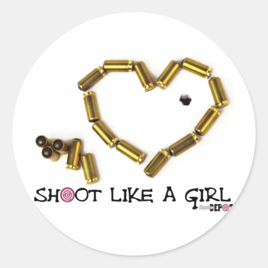 女の子のように撃つ ラウンドシール (正面)