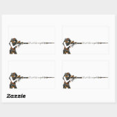 女の子のように撃つ 長方形シール (シート)