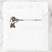 女の子のように撃つ 長方形シール (バッグ)