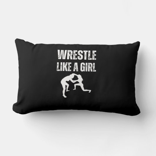 女の子のように格闘する、女の子のように戦う ランバークッション (正面)