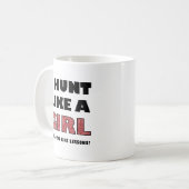 女の子のように狩りをする面白い狩猟マグ コーヒーマグカップ (正面左)