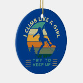 女の子のように登ってロック保の登山 セラミックオーナメント (右)