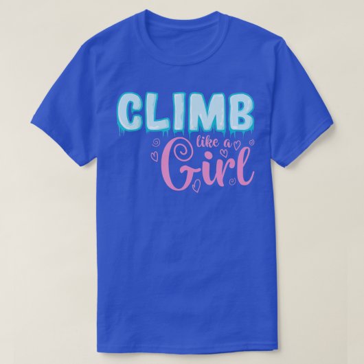 女の子のように登るエクストリームスポーツアイス登山 Tシャツ (デザイン正面)