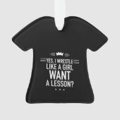 女の子のように相撲を取おもしろいる オーナメント (裏面)