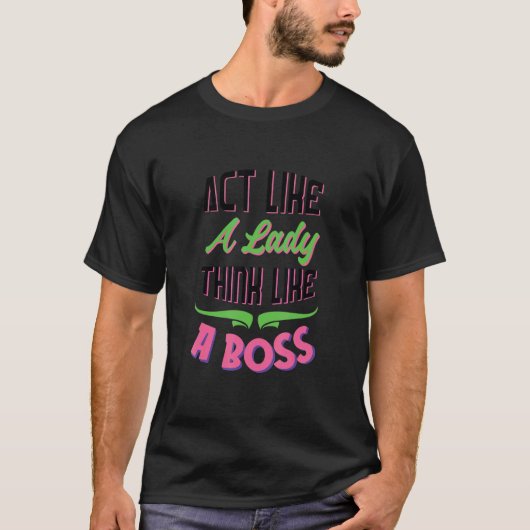 女の子のように考え振るるボス Tシャツ (正面)