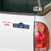 女の子のように走られるバンパーステッカーヒラリー バンパーステッカー (トラック上)