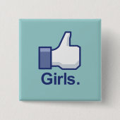 女の子のように 缶バッジ (正面)