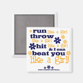 女の子のようにWHソフトボール マグネット (正面/裏面)