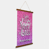 女の子のよう考えにボスすカスタムる 吊り下げ型タペストリー (傾斜あり)