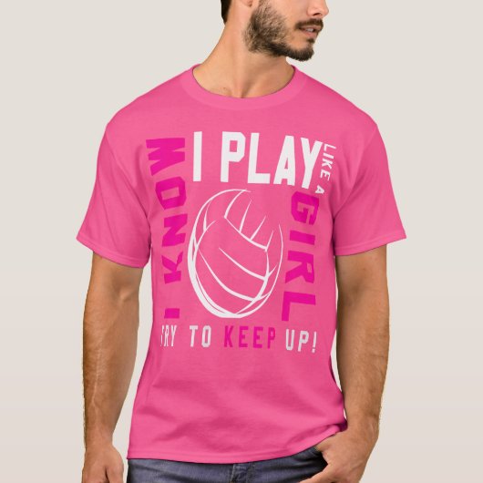 女の子のよう遊なN女子のためのバレーボール Tシャツ (正面)