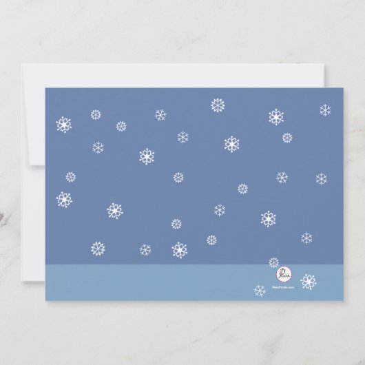 女の子のアイススケートのパーティの招待状 招待状 (裏面)