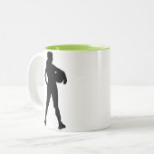 女の子のアスリート; カッコいい ツートーンマグカップ (正面左)