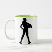 女の子のアスリート; カッコいい ツートーンマグカップ (左)