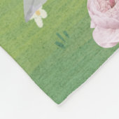 女の子のアニメ,花と フリースブランケット (角)