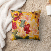 女の子のアメリカ人のMoJoのハワイの枕 クッション (ブランケット)