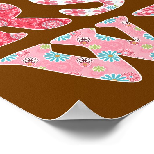 女の子のアルファベットポスター ポスター (角)