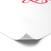 女の子のアーチフローラの赤ちゃんシャワー歓迎サインだ ポスター (角)