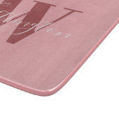 女の子のイニシャルと名前 ピンクのぼかし 赤 カッティングボード (角)