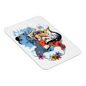 女の子のイメージを踊りするフレキシブル磁石 マグネット (右側)