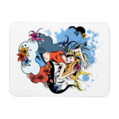 女の子のイメージを踊りするフレキシブル磁石 マグネット (横)