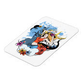 女の子のイメージを踊りするフレキシブル磁石 マグネット (左側)