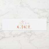 女の子のウォーターボトルラベル ペットボトルラベル (シングルラベル)