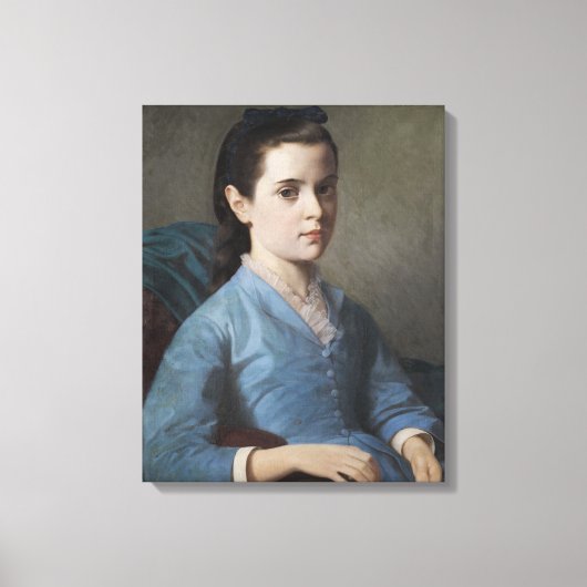 女の子のエレガントポートレート(by Leloir) キャンバスプリント (正面)