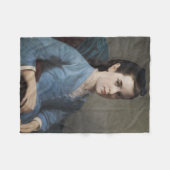 女の子のエレガントポートレート(by Leloir) フリースブランケット (正面(横))