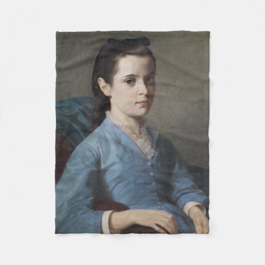 女の子のエレガントポートレート(by Leloir) フリースブランケット (正面)