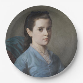 女の子のエレガントポートレート(by Leloir) ペーパープレート