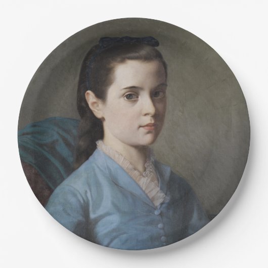 女の子のエレガントポートレート(by Leloir) ペーパープレート (正面)